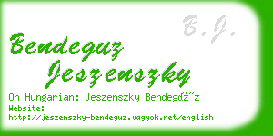 bendeguz jeszenszky business card
